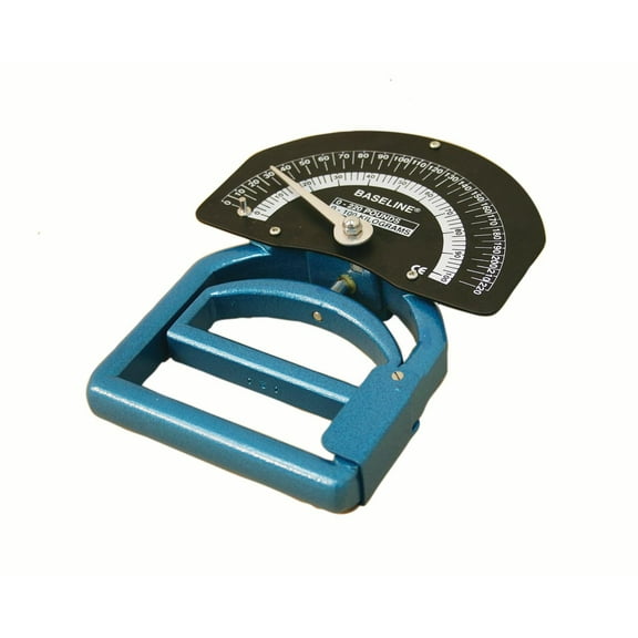 Baseline Smedley Spring Adjustable Handle Hand Dynamometer with Carry Case for Precision Measurement of Hand, Grip and Forearm Strength, 0 to 110 lbs. Force Range
