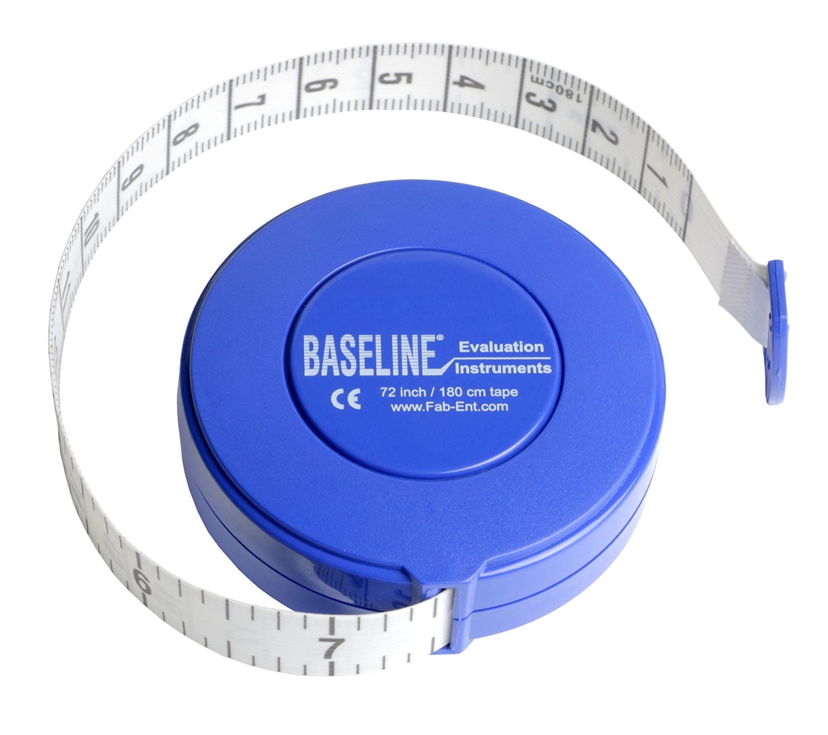Baseline woven measurement tape with push-button retractor, 72", 25 each