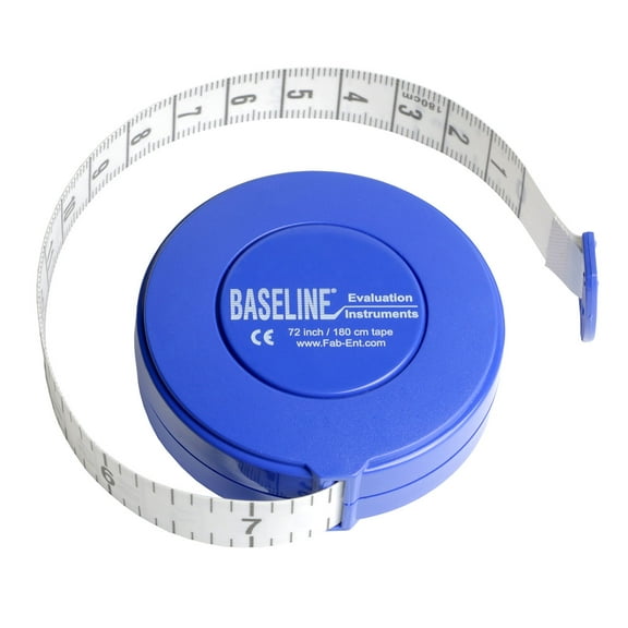 Baseline woven measurement tape with push-button retractor, 72"