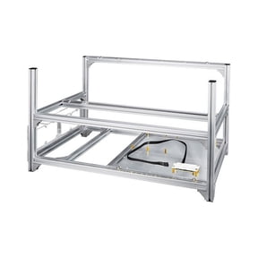 Baseltek 6 GPU Aluminum Mining Rig Open Air Frame Case for Bitcoin Ethereum