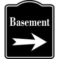 thumbnail image 1 of Basement Right Arrow BLACK Aluminum Composite Sign, 1 of 5