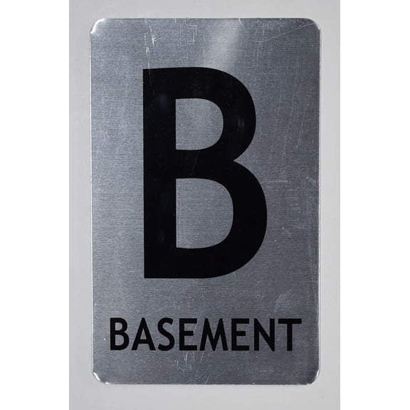 Basement Sign (Brush Aluminium, 5X8)-The Mont Argent line.(ref-2022-4)