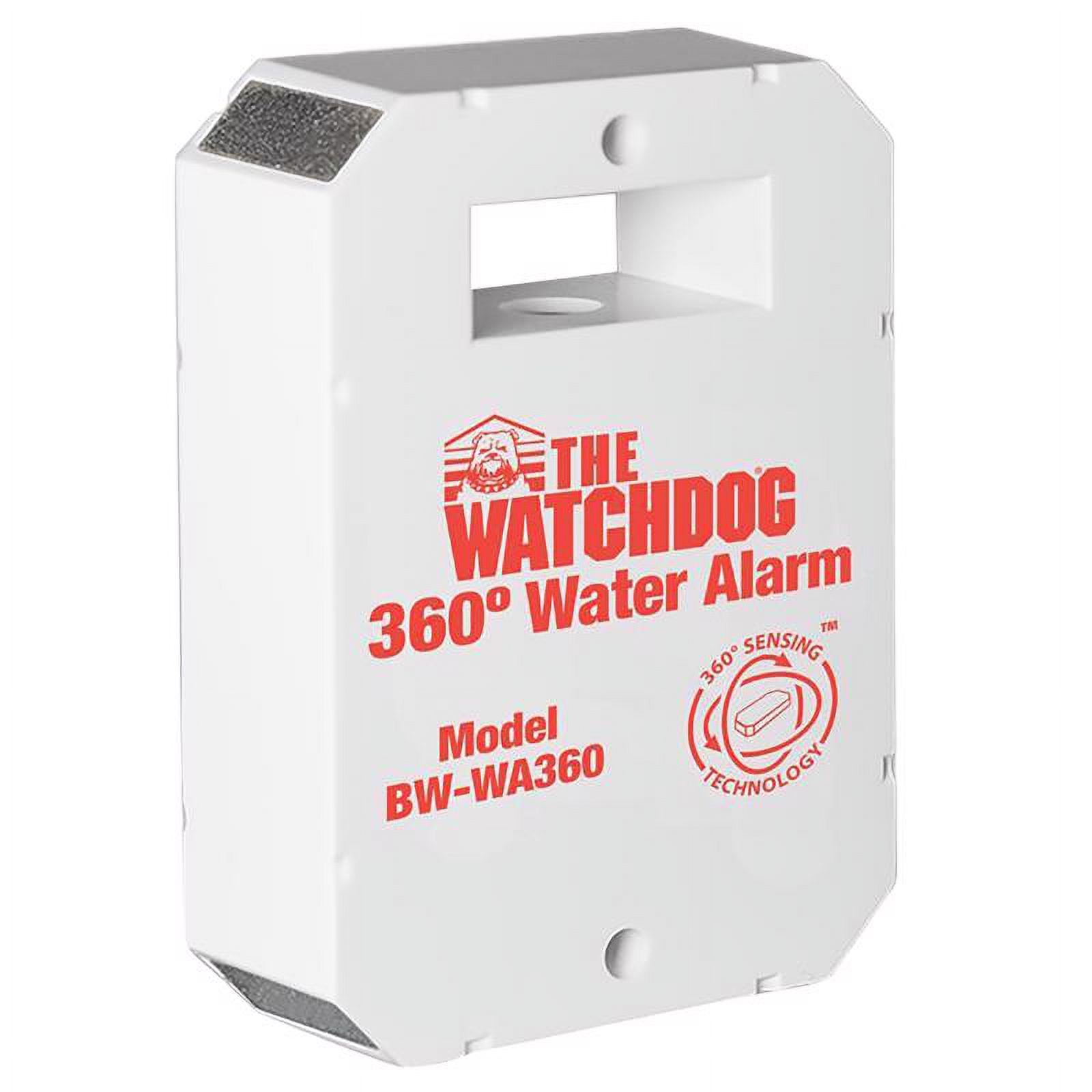 Compact White Battery Operated Water Alarm