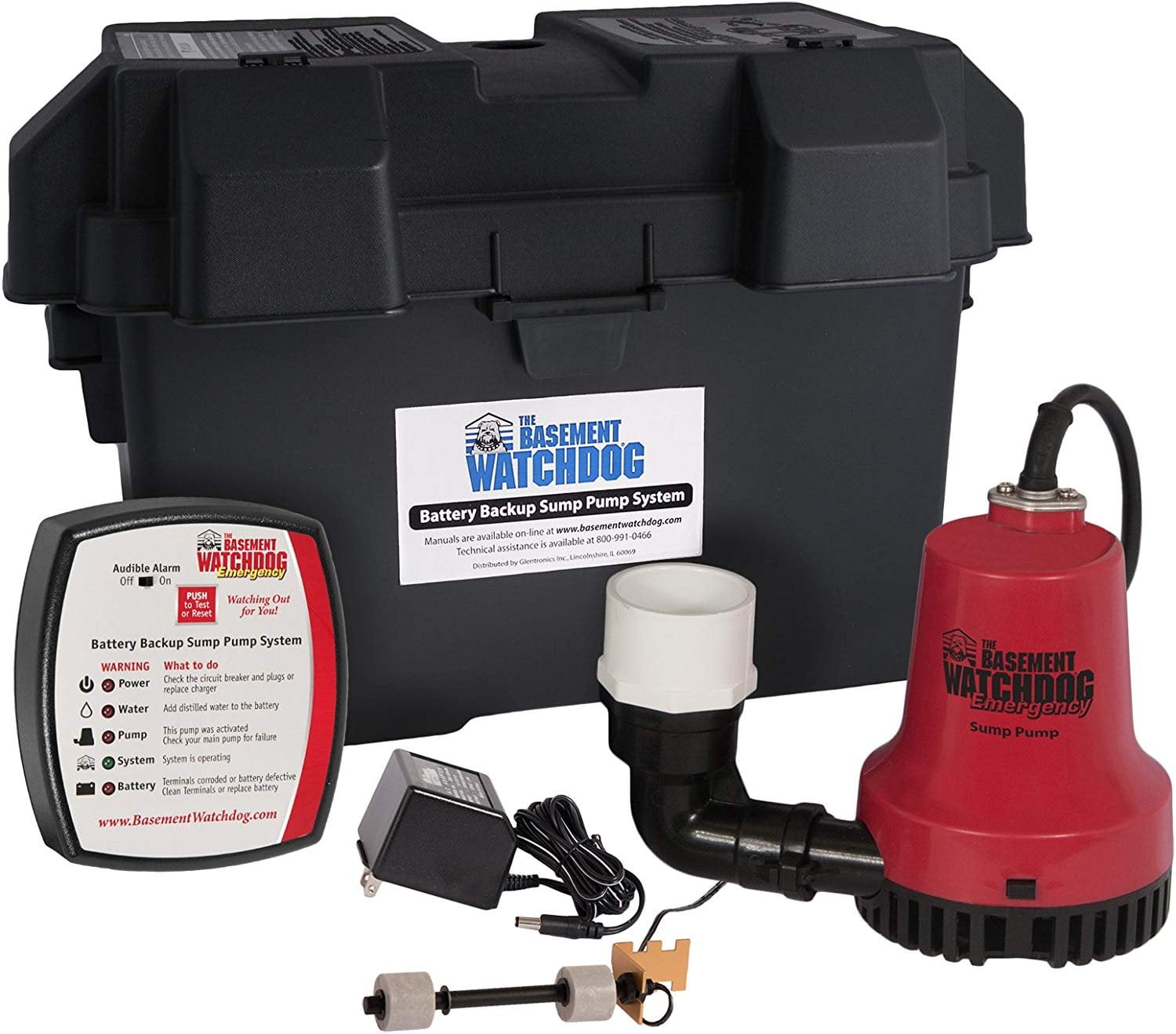 Basement Watchdog Emergency BackUp Sump Pump, 1000 GPH, Battery