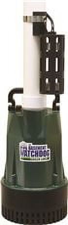 Basement Watchdog Submersible Sump Pump, Cast Iron/Aluminum, 1/2 Hp