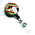 thumbnail image 1 of Basenji Candy Cane Holiday Christmas Retractable Badge Reel, 1 of 1