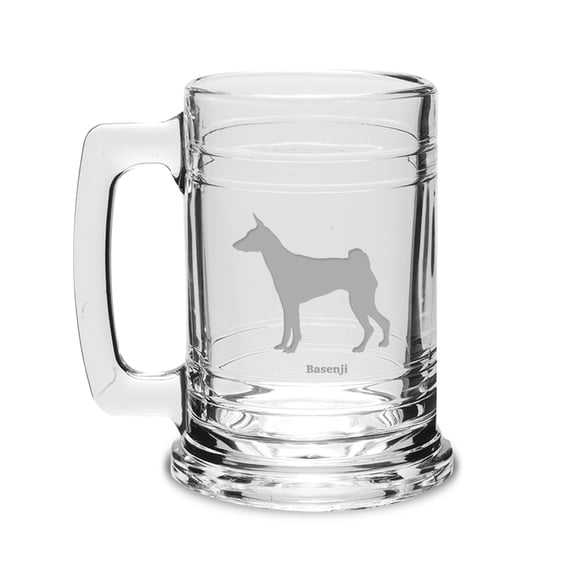 Basenji Deep Etched 15 oz Colonial Tankard