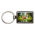 thumbnail image 1 of Basenji Dog Photo Metal Rectangle Keychain, 1 of 7