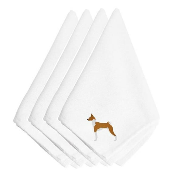 Basenji Embroidered Napkins - Set of 4