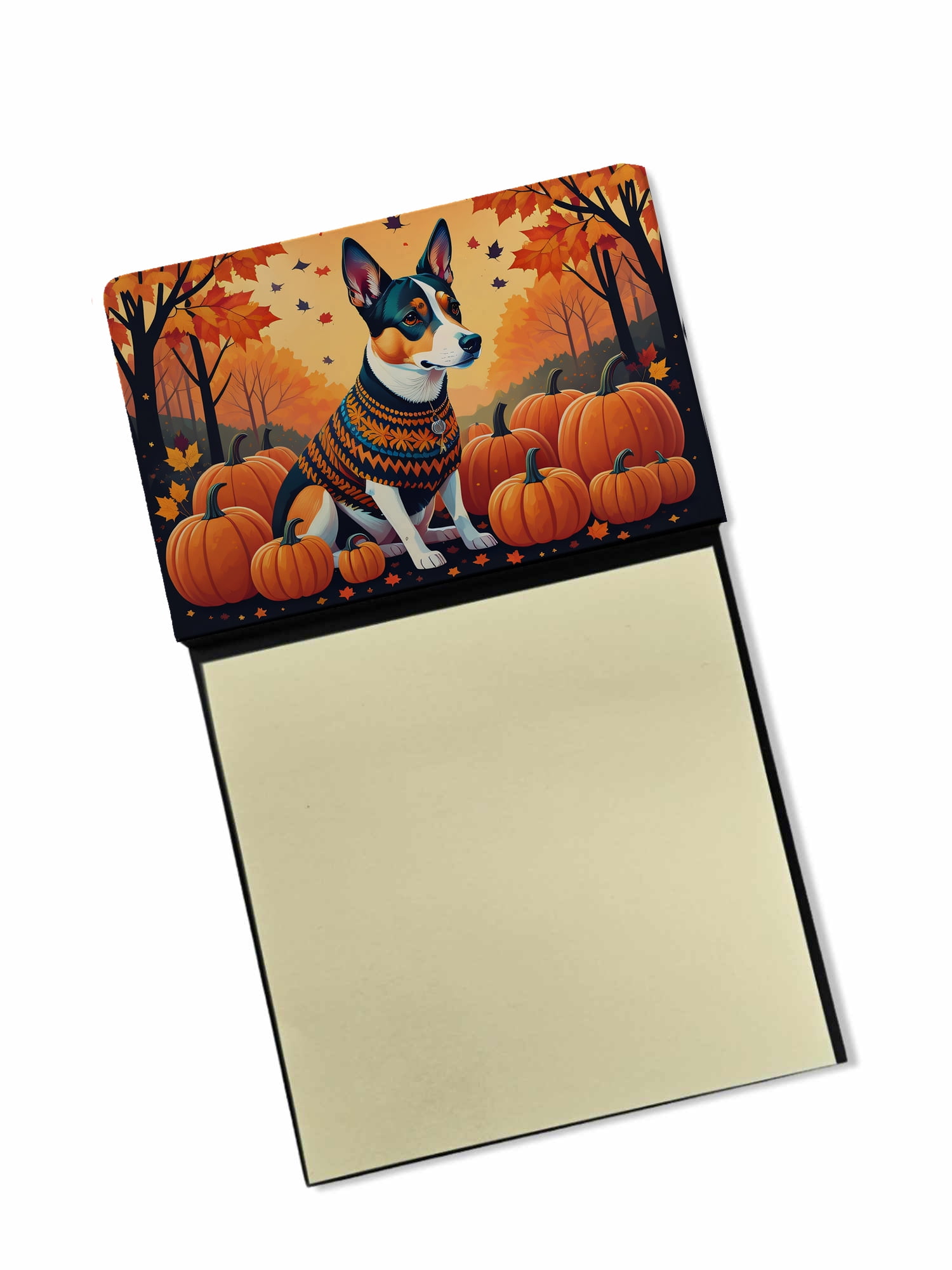 Basenji Fall Sticky Note Holder 3.25 in x 5.25 in