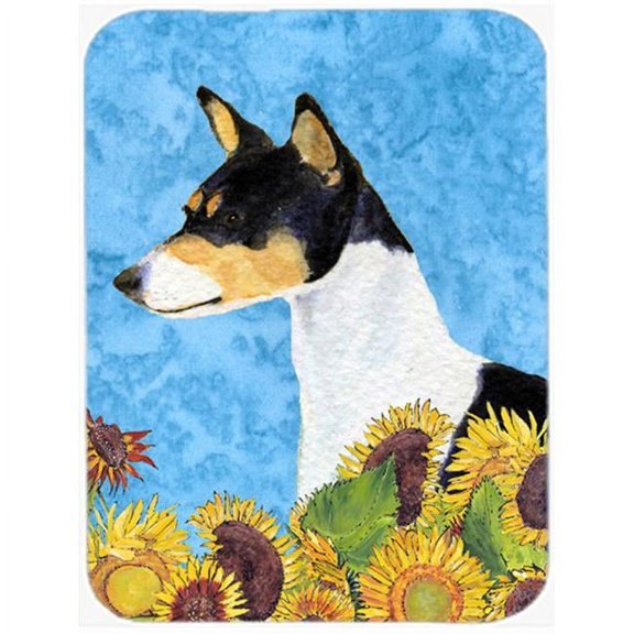 Basenji- Glass Cutting Board - Large