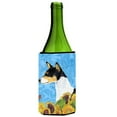 thumbnail image 1 of Basenji In Summer Flowers Wine bottle sleeve Hugger - 24 oz., 1 of 1