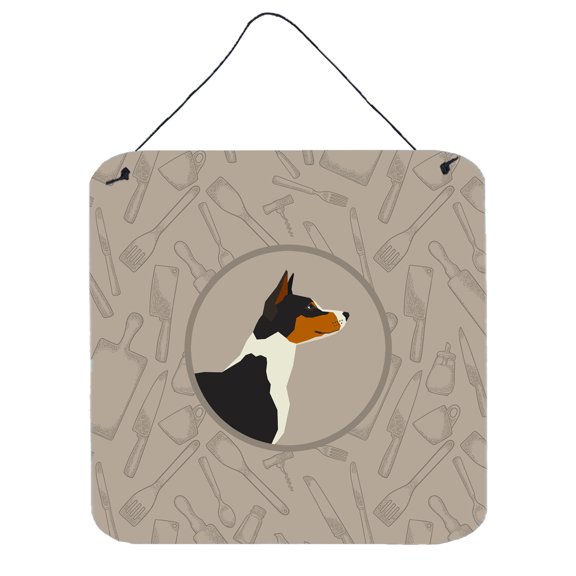 Basenji In the Kitchen Wall or Door Hanging Prints