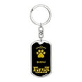 thumbnail image 1 of Basenji Keychain Stainless Steel or 18k Gold, 1 of 10