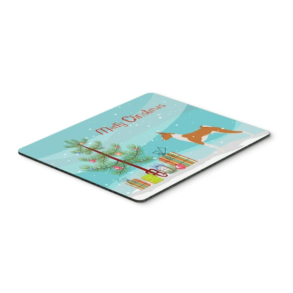 Basenji Merry Christmas Tree Mouse Pad Hot Pad or Trivet