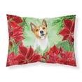 thumbnail image 1 of Basenji Poinsettas Fabric Standard Pillowcase, 1 of 2