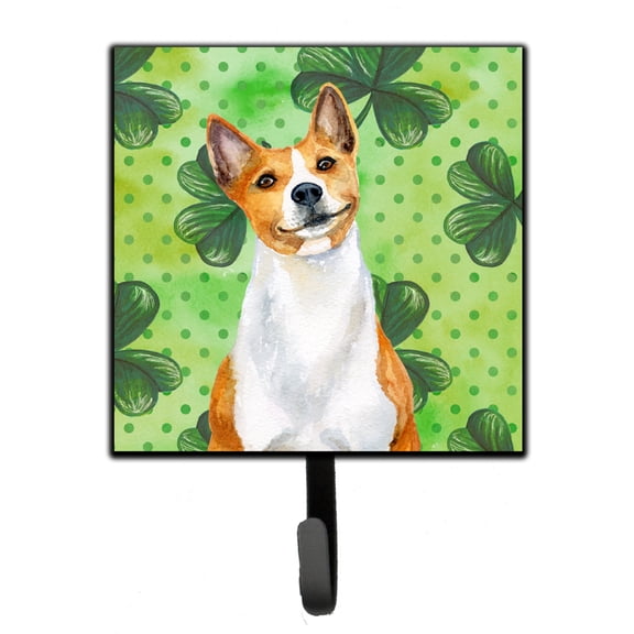 Basenji St Patricks Leash or Key Holder Green