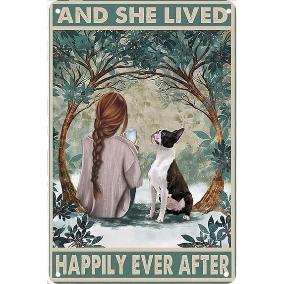 Basenji There Was A Girl Who Loved Dogs Retro Metal Tin Sign Vintage Aluminum Sign for Home Decor Room Metal Decor 6x8 Inch