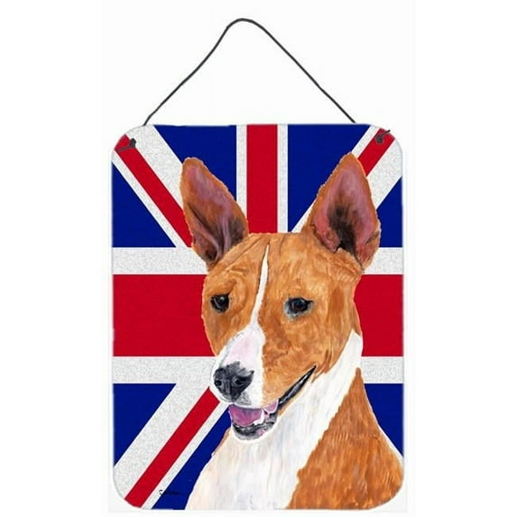 Basenji With English Union Jack British Flag Aluminium Metal Wall Or Door Hanging Prints