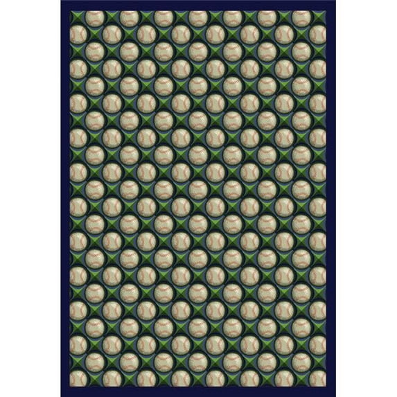 Bases Loaded Spring Training 5 ft.4 in. x 7 ft.8 in. WearOn Nylon Machine Tufted- Cut Pile Sports Rug