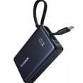 thumbnail image 1 of Baseus 10000mAh Power Bank,45W Portable Charger with Built-in USB-C Cable 3-Output LED Display, Fast Charging External Battery Pack Picogo Powerbank, Black, 1 of 9