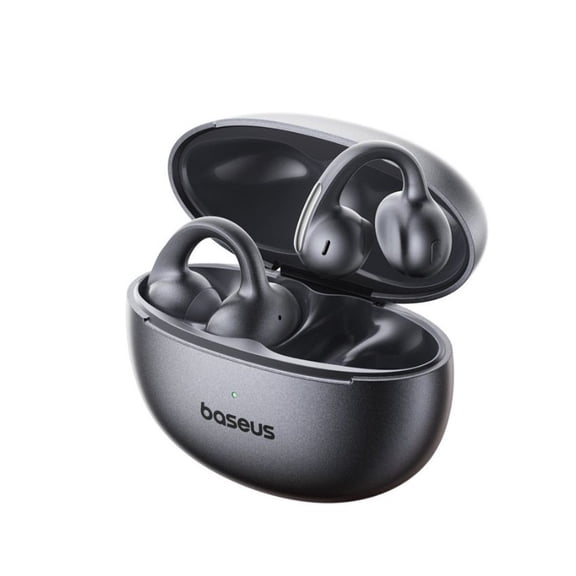 Baseus MC1 Pro Open Ear Clip-On Headphones, Hi-Res LDAC & HiFi4 Acoustic Sound, 5g Ultra-Lightweight Comfort, SuperBass 2.0, DNN 4-Mic AI Clear Calls, IP67 Waterproof, Bluetooth 6.0