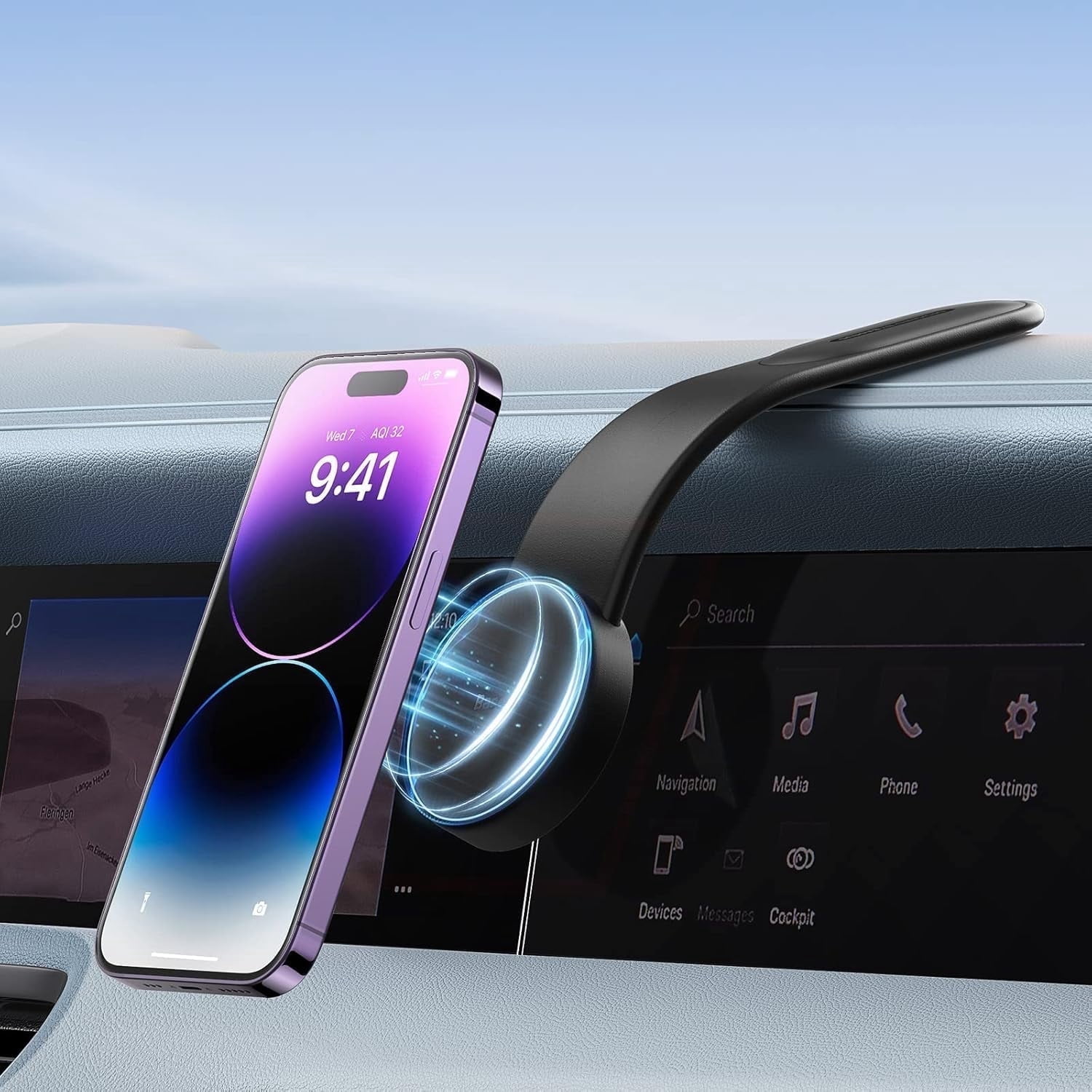 Baseus Magnetic Car Mount,Adjustable Wireless Charger for Cell Phones ...