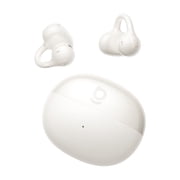 Baseus Open Ear Earbuds, Clip-On Wireless Earbud ,38H Playtime Bluetooth 5.3 Headphones, 2+2 Mic ENC, IPX5 Waterproof, White