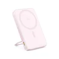 thumbnail image 1 of Baseus Qi2 MagSafe Power Bank, PicoGo 5000mAh Wireless Portable Charger with 360° Rotatable Ring Stand, Magnetic Power Bank for iPhone 16/15/14,Pink, 1 of 7