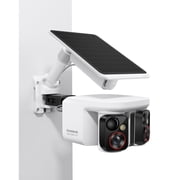 Baseus Solar Powered Wireless Outdoor Security Camera, Dual 3K Resolution with 300  Smart AI Tracking, No Monthly Fees, 8X Zoom & All-Weather Protection