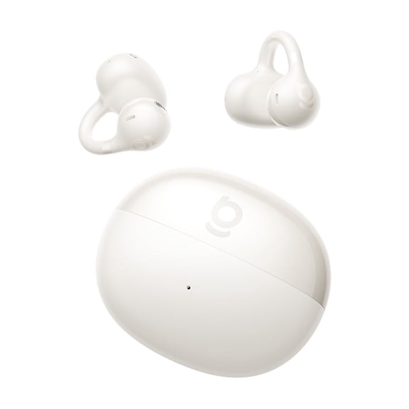 Baseus Open Ear Earbuds, Clip-On Wireless Earbud ,38H Playtime Bluetooth 5.3 Headphones, 2+2 Mic ENC, IPX5 Waterproof, White