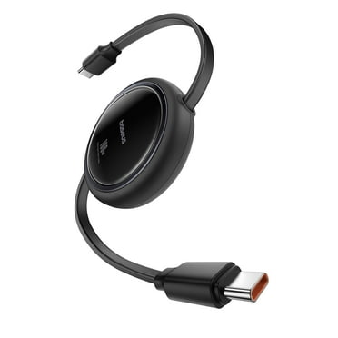 Baseus USB C Cable 100W Retractable USB C to USB C Fast Charging Cable, 4-Stage Length 3.3ft Type C Charger Cable, Black