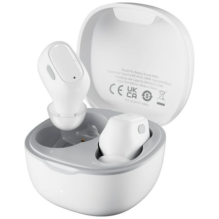 Baseus Wireless Earbuds Bluetooth Headphones Mini Ear Buds In-Ear Earbud with Mic, WM01, White