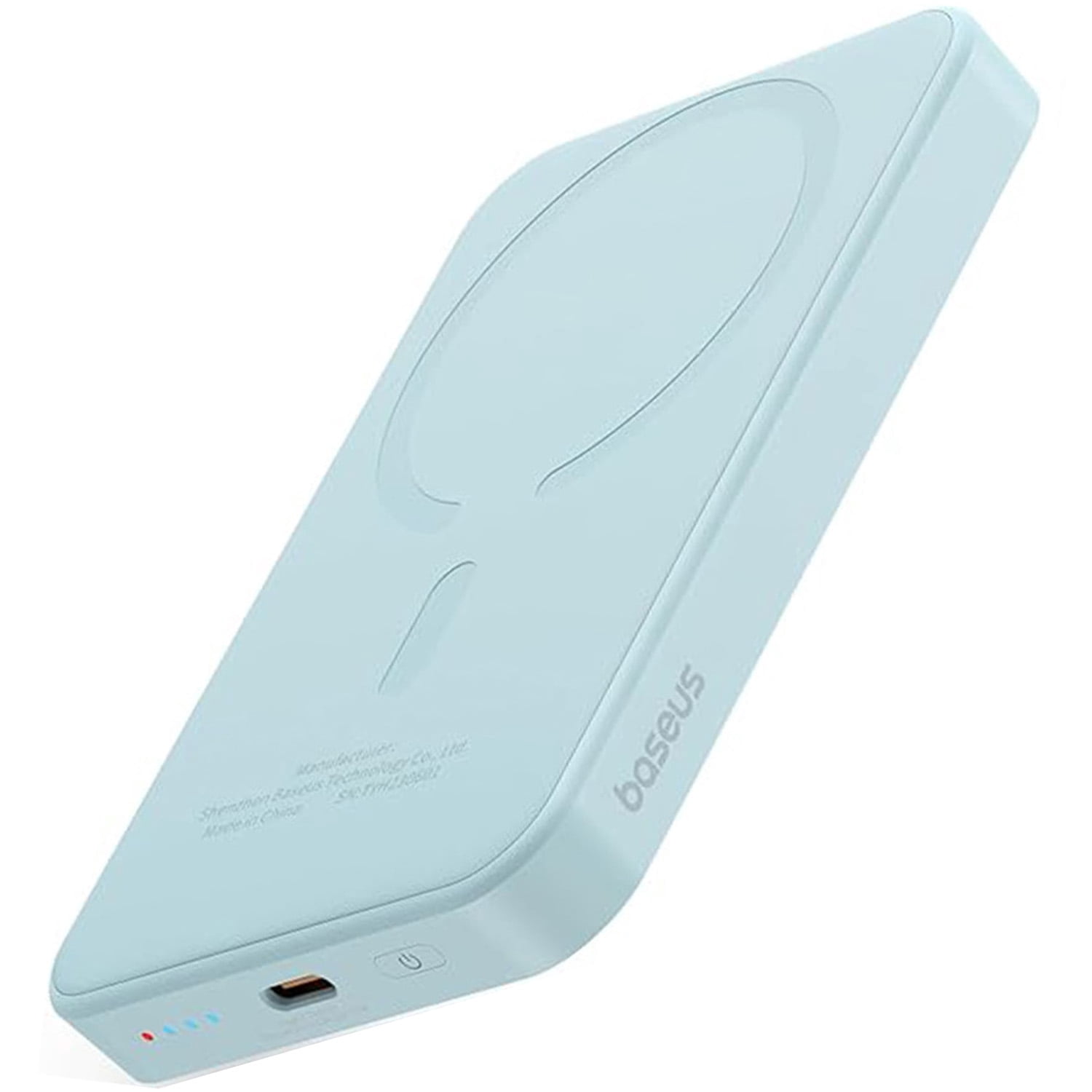 Baseus Magnetic 5000mAh Power Bank, Wireless Portable Charger for iPhone 17/16/15/14, Fast Charging Battery Pack, Blue