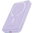 thumbnail image 1 of Baseus Magnetic Wireless Portable Charger, 5000mAh MagSafe Power Bank for iPhone 16/15/14, Fast Charging Battery Pack, Purple, 1 of 13