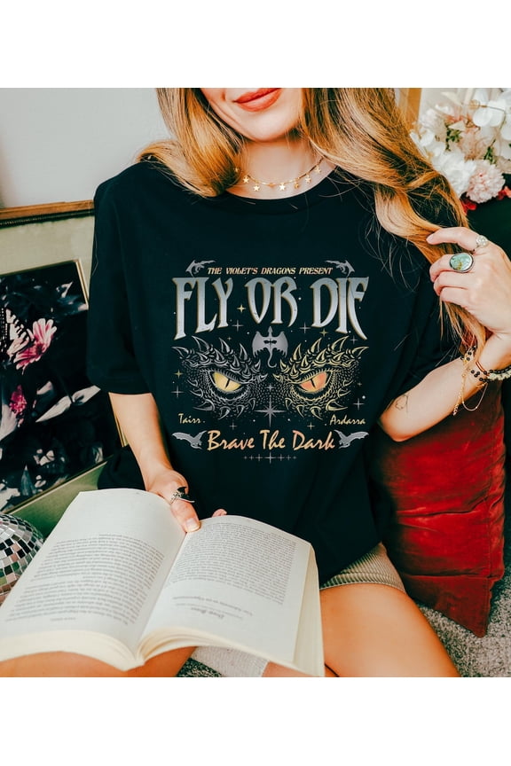 Basgiath Bookish Dragon T-Shirt, Romantasy Fandom Merch, Gift for Book Lover, Reader Apparel