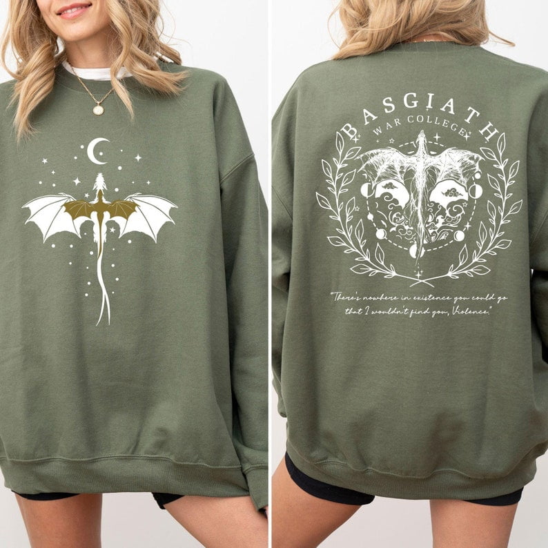 PLITI Fourth Wing Merchandise Fourth Wing Fans Tote Bag Basgiath War College regalo I Will Not Die Today Dragon Rider, Die Not Today Teblu, medium