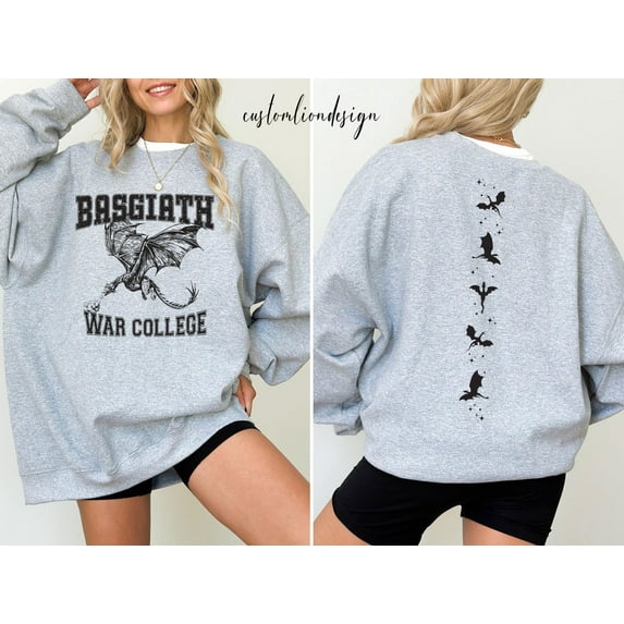 Basgiath War College Book Sweatshirt, Fantasy Bookish Sweater,Book Lover Shirt,Bookish War Shirt, Dragon Rider Sweatshirt,Basgiath 2 Sided TSHIRT All Size S-5XL