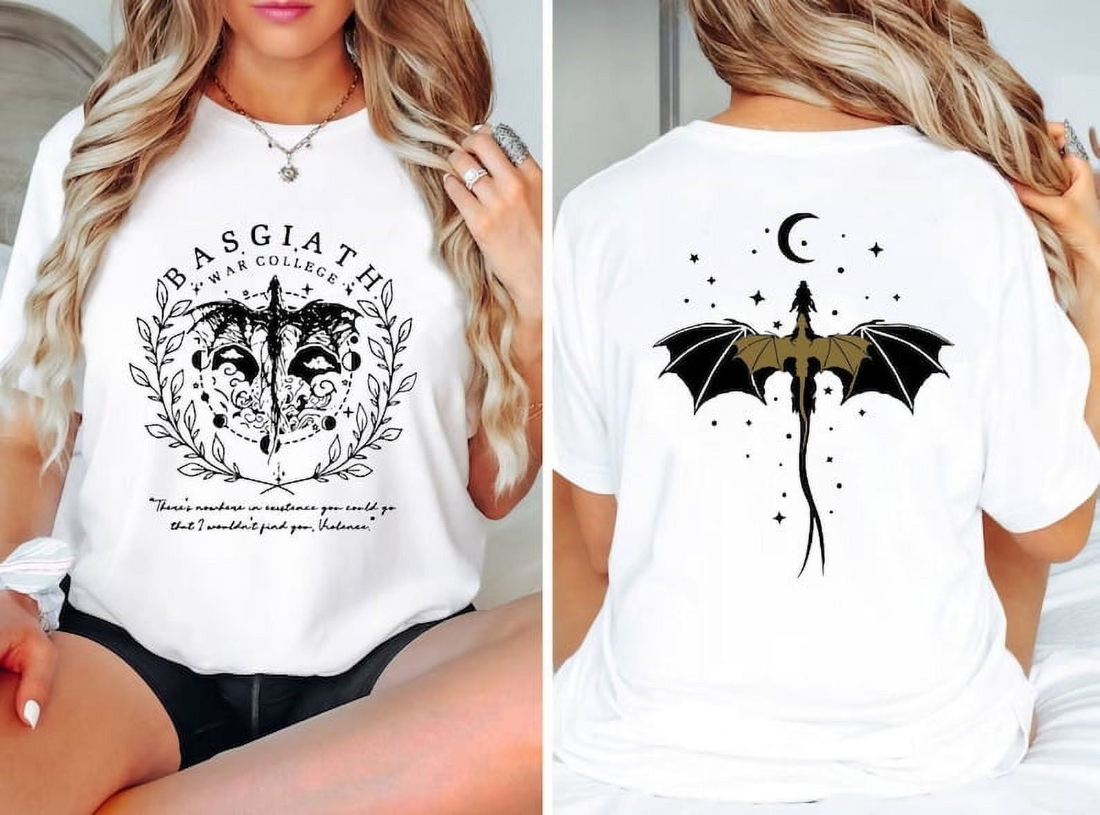 Basgiath War College DoubleSided Shirt, Fourth Wing Riders & "Fly or
