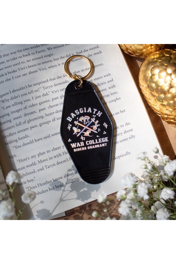 Basgiath War College Motel Keychain | Fourth Wing Merch | Officially Licensed | Bookish Keychain | Fantasy Reader Gifts | Dragon Lover (1 keychain)