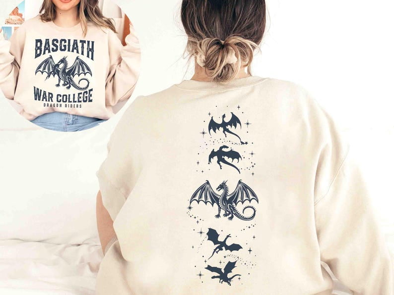 Sweat à Capuche Fourth Wing Basgiath – Imprimé Drachenreiter – Unisexe Coupe Ample – Idéal Pour Fans – Tailles XS à 3XL