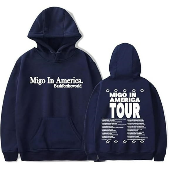 BashfortheWorld Migo In America Tour 2025 Hoodie Unisex Classic Fashion Sweatshirt Streetwear