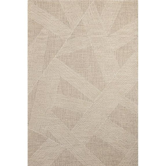 Bashian 102x138" Hand-Tufted Transitional Wool Area Rug in Beige