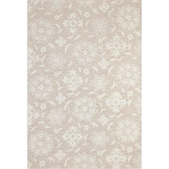 Bashian Rugs 60x90" Hand-Tufted Transitional Wool Area Rug in Beige