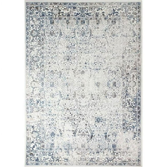 Bashian Cambridge Geometric Transitional Polypropylene Power Loom Rectangle Area Rug - Ivory - 7.10 ft. x 10 ft.