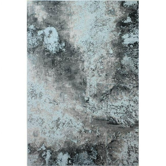 Bashian A160-GY-4X6-PRS112 Amalfi Collection Abstract Transitional Polyester Power Loom Area Rug, Grey - 3 ft. 6 in. x 5 ft. 6 in.