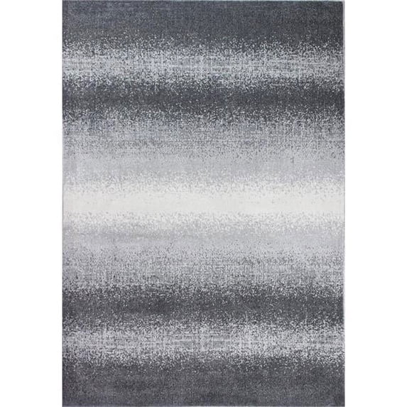 Bashian A163-IVGY-4X6-AS107 3 ft. 6 in. x 5 ft. 6 in. Aspen Transitional Polypropylene & Polyester Power Loom Area Rug, Ivory & Grey