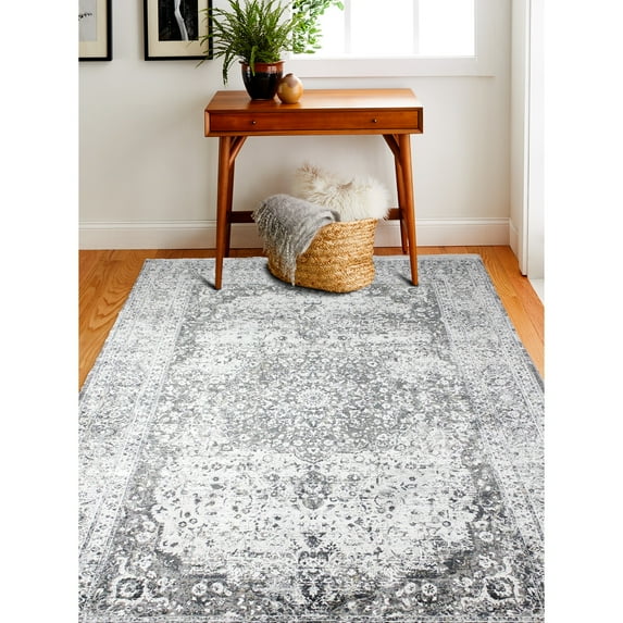 Bashian Allure Gloriana 3' X 5' Area Rug in Ivory and Grey