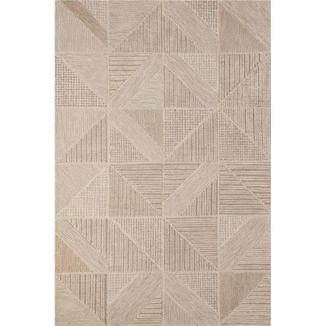 Handmade Beige Wool Rectangular Tufted Area Rug 7'6" x 9'6"