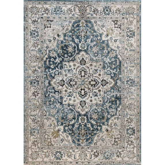 Bashian Area Rug Blue 5' X 7'6"